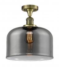  517-1CH-AB-G73-L - Bell - 1 Light - 12 inch - Antique Brass - Semi-Flush Mount