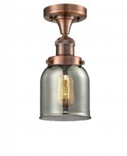  517-1CH-AC-G53-LED - Bell - 1 Light - 5 inch - Antique Copper - Semi-Flush Mount