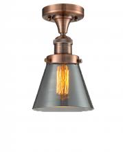 517-1CH-AC-G63 - Cone - 1 Light - 7 inch - Antique Copper - Semi-Flush Mount