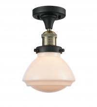  517-1CH-BAB-G321-LED - Olean - 1 Light - 7 inch - Black Antique Brass - Semi-Flush Mount