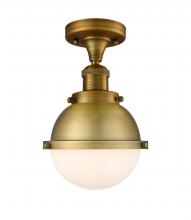  517-1CH-BB-HFS-61-BB-LED - Hampden - 1 Light - 7 inch - Brushed Brass - Semi-Flush Mount