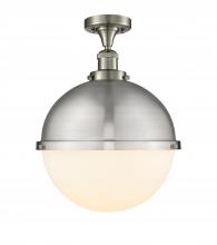 Innovations Lighting 517-1CH-SN-HFS-121-SN-LED - Hampden - 1 Light - 13 inch - Brushed Satin Nickel - Semi-Flush Mount