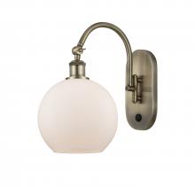  518-1W-AB-G121-8-LED - Athens - 1 Light - 8 inch - Antique Brass - Sconce