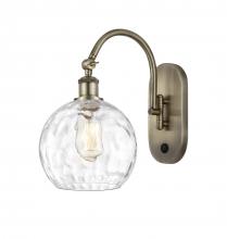  518-1W-AB-G1215-8 - Athens Water Glass - 1 Light - 8 inch - Antique Brass - Sconce