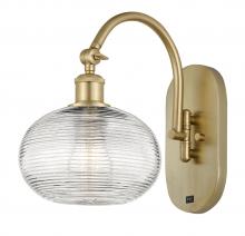  518-1W-SG-G555-8CL - Ithaca - 1 Light - 8 inch - Satin Gold - Sconce
