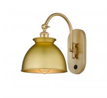  518-1W-SG-M14-SG - Adirondack - 1 Light - 8 inch - Satin Gold - Sconce