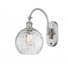  518-1W-SN-G1215-8 - Athens Water Glass - 1 Light - 8 inch - Brushed Satin Nickel - Sconce