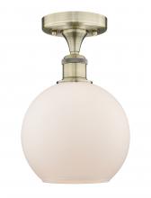  616-1F-AB-G121-8 - Athens - 1 Light - 8 inch - Antique Brass - Semi-Flush Mount