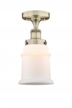  616-1F-AB-G181 - Canton - 1 Light - 6 inch - Antique Brass - Semi-Flush Mount