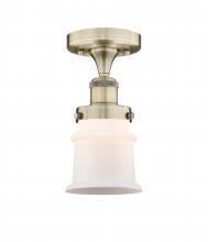  616-1F-AB-G181S - Canton - 1 Light - 5 inch - Antique Brass - Semi-Flush Mount