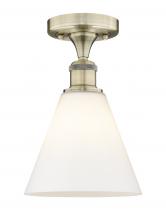  616-1F-AB-GBC-81 - Berkshire - 1 Light - 8 inch - Antique Brass - Semi-Flush Mount