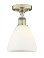  616-1F-AB-GBD-751 - Bristol - 1 Light - 8 inch - Antique Brass - Semi-Flush Mount