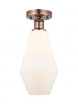  616-1F-AC-G651-7 - Cindyrella - 1 Light - 7 inch - Antique Copper - Semi-Flush Mount