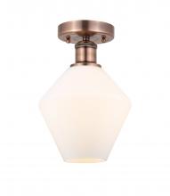  616-1F-AC-G651-8 - Cindyrella - 1 Light - 8 inch - Antique Copper - Semi-Flush Mount