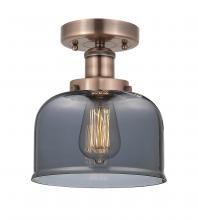  616-1F-AC-G73 - Bell - 1 Light - 8 inch - Antique Copper - Semi-Flush Mount