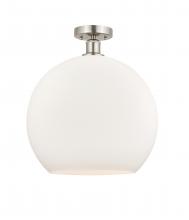 Innovations Lighting 616-1F-SN-G121-14 - Athens - 1 Light - 14 inch - Brushed Satin Nickel - Semi-Flush Mount