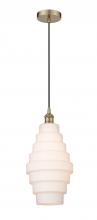 Innovations Lighting 616-1P-AB-G671-8-LED - Cascade - 1 Light - 8 inch - Antique Brass - Cord hung - Mini Pendant