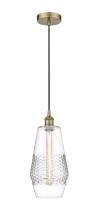  616-1P-AB-G682-7 - Windham - 1 Light - 7 inch - Antique Brass - Cord hung - Mini Pendant