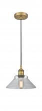  616-1P-BB-G132 - Orwell - 1 Light - 8 inch - Brushed Brass - Cord hung - Mini Pendant