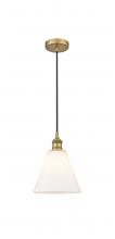  616-1P-BB-GBC-81-LED - Berkshire - 1 Light - 8 inch - Brushed Brass - Cord hung - Mini Pendant