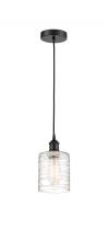  616-1P-BK-G1113 - Cobbleskill - 1 Light - 5 inch - Matte Black - Cord hung - Mini Pendant