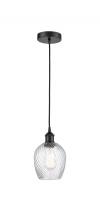  616-1P-BK-G292-LED - Salina - 1 Light - 6 inch - Matte Black - Cord hung - Mini Pendant