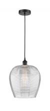  616-1P-BK-G462-12-LED - Norfolk - 1 Light - 12 inch - Matte Black - Cord hung - Mini Pendant