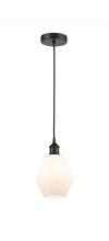  616-1P-BK-G651-6-LED - Cindyrella - 1 Light - 6 inch - Matte Black - Cord hung - Mini Pendant