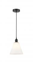  616-1P-BK-GBC-81-LED - Berkshire - 1 Light - 8 inch - Matte Black - Cord hung - Mini Pendant