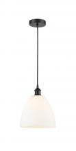  616-1P-BK-GBD-91-LED - Bristol - 1 Light - 9 inch - Matte Black - Cord hung - Mini Pendant