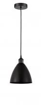  616-1P-BK-MBD-75-BK-LED - Bristol - 1 Light - 8 inch - Matte Black - Cord hung - Mini Pendant