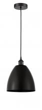  616-1P-BK-MBD-9-BK-LED - Bristol - 1 Light - 9 inch - Matte Black - Cord hung - Mini Pendant