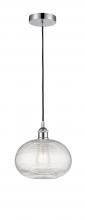  616-1P-PC-G555-10CL - Ithaca - 1 Light - 10 inch - Polished Chrome - Cord hung - Mini Pendant