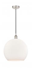 Innovations Lighting 616-1P-PN-G121-14-LED - Athens - 1 Light - 14 inch - Polished Nickel - Cord hung - Pendant