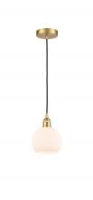 Innovations Lighting 616-1P-SG-G121-6-LED - Athens - 1 Light - 6 inch - Satin Gold - Cord hung - Mini Pendant