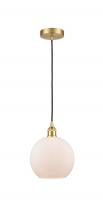 Innovations Lighting 616-1P-SG-G121-8-LED - Athens - 1 Light - 8 inch - Satin Gold - Cord hung - Mini Pendant