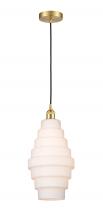 Innovations Lighting 616-1P-SG-G671-8-LED - Cascade - 1 Light - 8 inch - Satin Gold - Cord hung - Mini Pendant