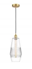 Innovations Lighting 616-1P-SG-G682-7-LED - Windham - 1 Light - 7 inch - Satin Gold - Cord hung - Mini Pendant