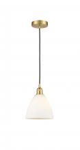 Innovations Lighting 616-1P-SG-GBD-751-LED - Bristol - 1 Light - 8 inch - Satin Gold - Cord hung - Mini Pendant