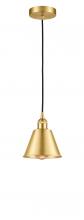 Innovations Lighting 616-1P-SG-M8-LED - Smithfield - 1 Light - 7 inch - Satin Gold - Cord hung - Mini Pendant