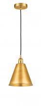 Innovations Lighting 616-1P-SG-MBC-8-SG-LED - Berkshire - 1 Light - 8 inch - Satin Gold - Cord hung - Mini Pendant