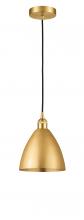 Innovations Lighting 616-1P-SG-MBD-75-SG-LED - Bristol - 1 Light - 8 inch - Satin Gold - Cord hung - Mini Pendant