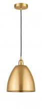 Innovations Lighting 616-1P-SG-MBD-9-SG-LED - Bristol - 1 Light - 9 inch - Satin Gold - Cord hung - Mini Pendant