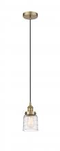  616-1PH-AB-G513-LED - Bell - 1 Light - 5 inch - Antique Brass - Cord hung - Mini Pendant