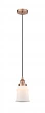  616-1PH-AC-G181-LED - Canton - 1 Light - 6 inch - Antique Copper - Cord hung - Mini Pendant