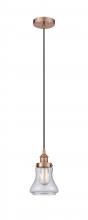  616-1PH-AC-G194-LED - Bellmont - 1 Light - 6 inch - Antique Copper - Cord hung - Mini Pendant