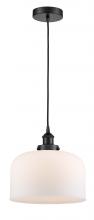  616-1PH-BK-G71-L-LED - Bell - 1 Light - 12 inch - Matte Black - Cord hung - Mini Pendant