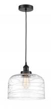  616-1PH-BK-G713-L-LED - Bell - 1 Light - 12 inch - Matte Black - Cord hung - Mini Pendant