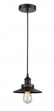  616-1PH-BK-M6 - Edison - 1 Light - 8 inch - Matte Black - Cord hung - Mini Pendant