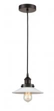 Innovations Lighting 616-1PH-OB-G1-LED - Halophane - 1 Light - 9 inch - Oil Rubbed Bronze - Cord hung - Mini Pendant